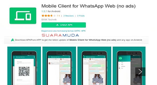 Cara Menyadap WA Melalui Mobile Client for WhatsApp