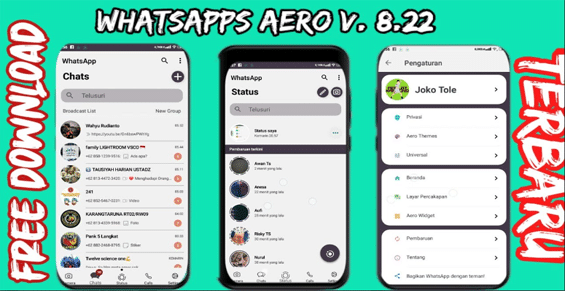 Spesifikasi & Link Download Terbaru WhatsApp Aero Mod Apk v9.45 Full Tema iOS
